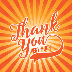 Thank You Card with burst