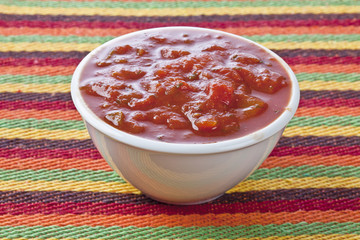 bowl salsa dip