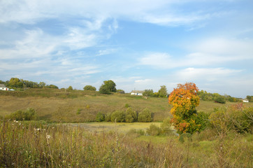 Autumn countryside landscape