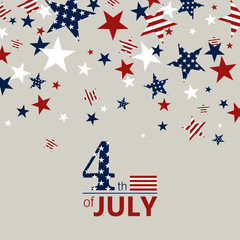 Vector Illustration of a 4th of July Independence Day Background