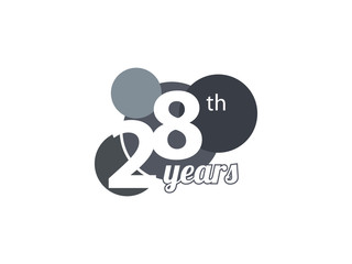 28th year anniversary logo