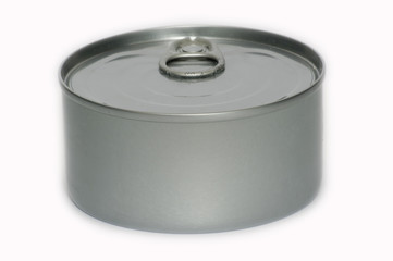 Metal can, container used for the preservation of food products.