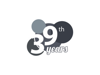 39th year anniversary logo