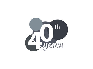 Obraz premium 40th year anniversary logo