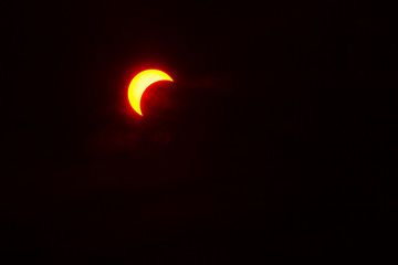 Solar eclipse on the 9th March 2016 at Phang Nga, Thailand 