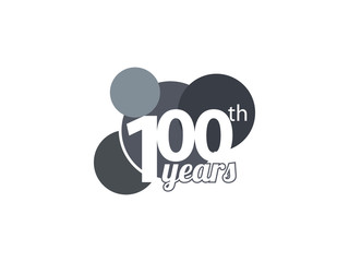 Fototapeta na wymiar 100th year anniversary logo