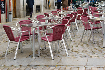 Outdoor table and chairs in Spain