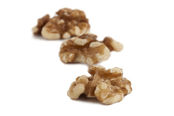 three pieces of walnuts
