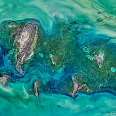 Plakaty  Widok Ziemi z kosmosu. Elementy tego obrazu dostarczone przez NASA