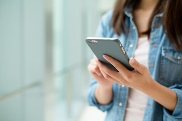 Woman use of cellphone