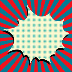 Comic style vector background. Pop art style explosion. Superher