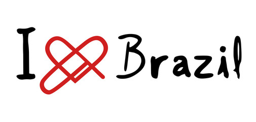 Brazil love icon