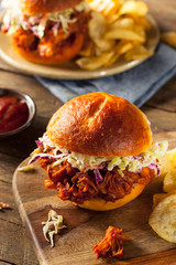 Homemade Vegan Pulled Jackfruit BBQ Sandwich