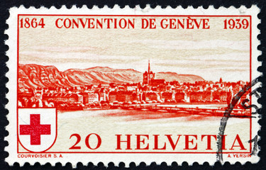 Postage stamp Switzerland 1939 View of Geneva