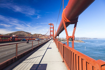 Golden Gate Bridge in San Fracisco City - Powered by Adobe