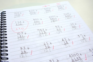 paper with maths calculation