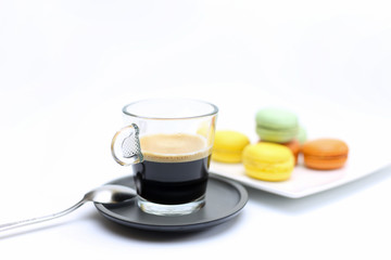 Café con marcarons