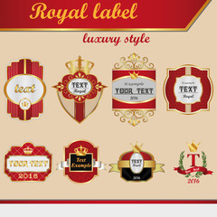Label in royal style.
