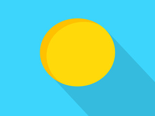 Simple sun icon on the sky