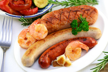 Grillfleisch Teller Buffet