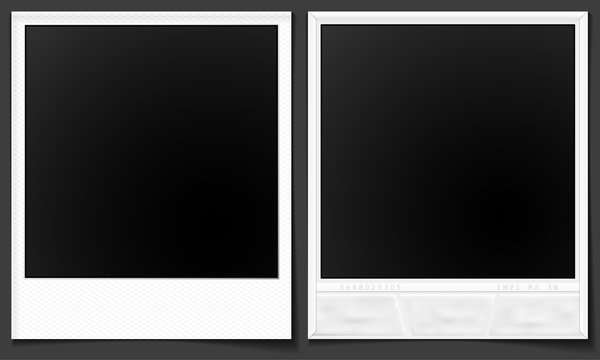Polaroid Rahmen Vorder- und Rückseite