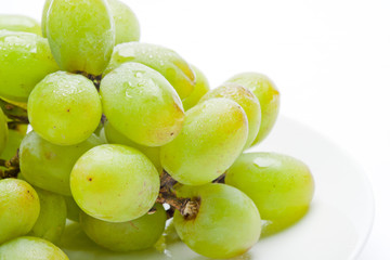Green Grapes on a Plate