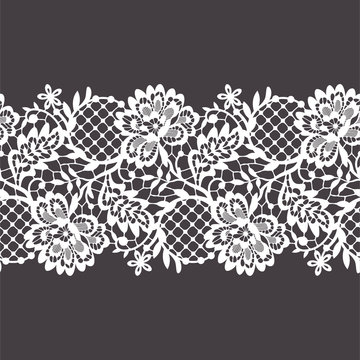 Black lace ribbon stock vector. Illustration of ribbon - 202794090