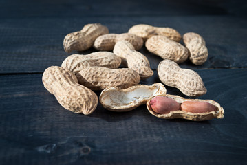 Heap of roasted peanuts