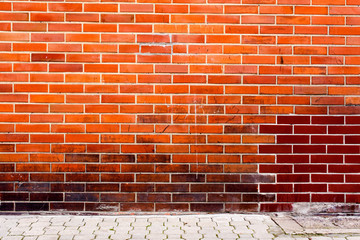 red orange brick wall for background 4