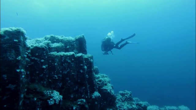 Scuba Diver underwater at Azores