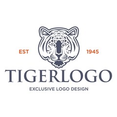 Fototapeta na wymiar White Tiger Logo