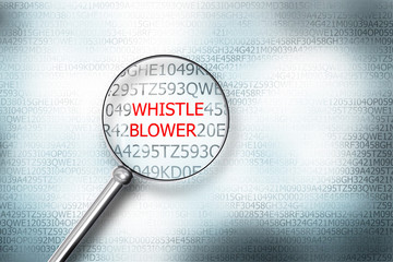 reading whistle blower screen magnifying glass 3d illustration