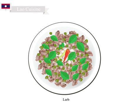 Larb or Laos Spicy Minced Meat Salad