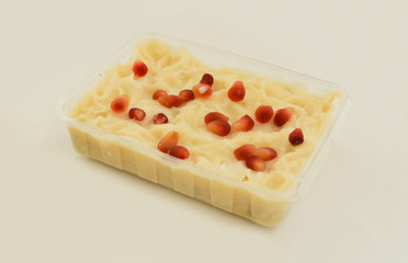 Turkish traditional dessert ''Gullac'' (Rice wafers)