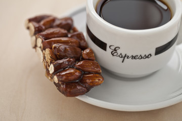 brew coffee with sweet peanut