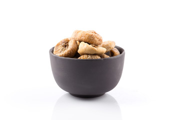 Dried Figs on white background