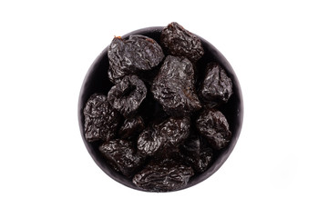 Dried plum - prunes isolated