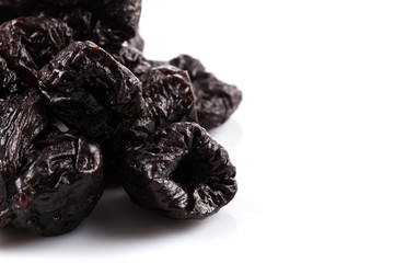 Dried plum - prunes isolated