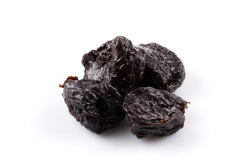 Dried plum - prunes isolated