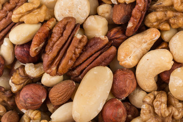 lot of different types of nuts