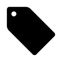 Hangtag / hang tag label flat icon for apps and websites - obrazy, fototapety, plakaty
