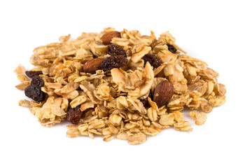 breakfast cereals on white