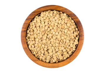 French green lentils in bowl