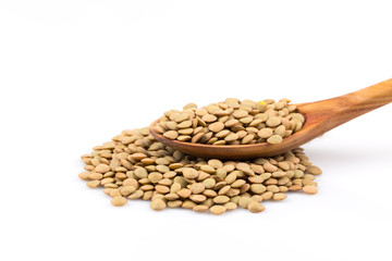 French green lentils in bowl