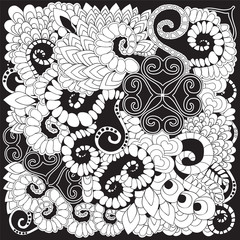 stock vector  doodle  floral pattern. orient. abstract backgroun