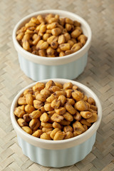 two bowls of corn beans