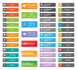 Set of Flat Buttons