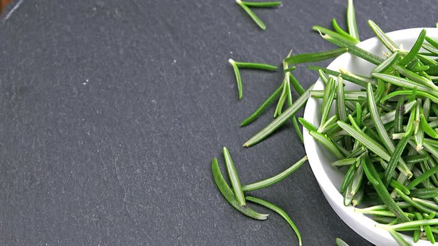 Rotating Rosemary as not loopable detailed 4K UHD footage
