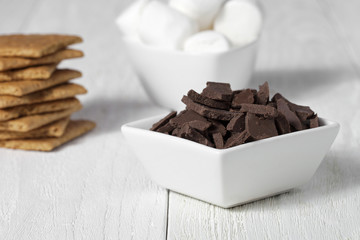 chocolate chips in bowl.