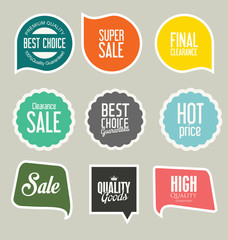 Modern sale stickers collection